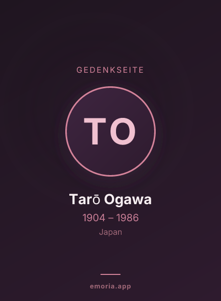 Gedenkportrait von Tarō Ogawa