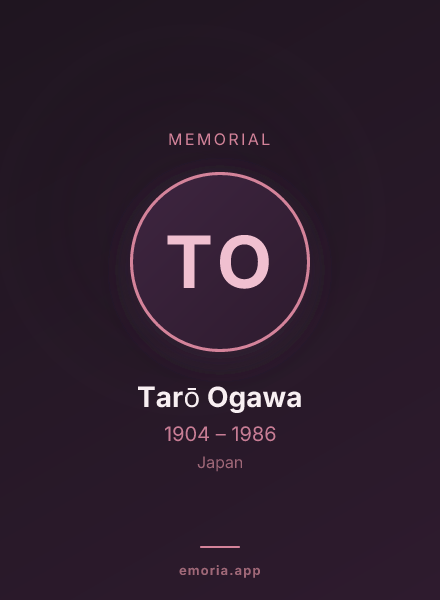 Memorial portrait of Tarō Ogawa