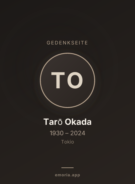 Gedenkportrait von Tarō Okada
