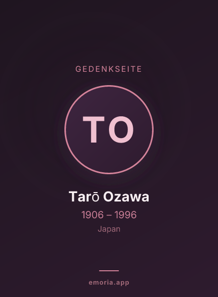 Gedenkportrait von Tarō Ozawa