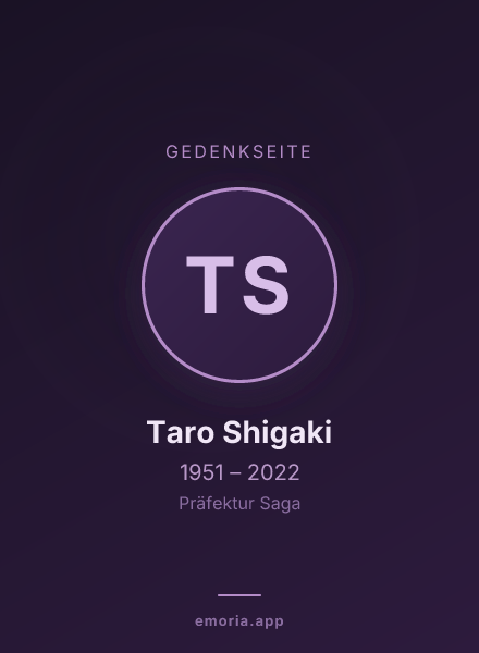 Gedenkportrait von Taro Shigaki