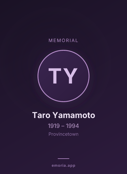 Memorial portrait of Taro Yamamoto