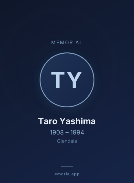 Memorial portrait of Taro Yashima