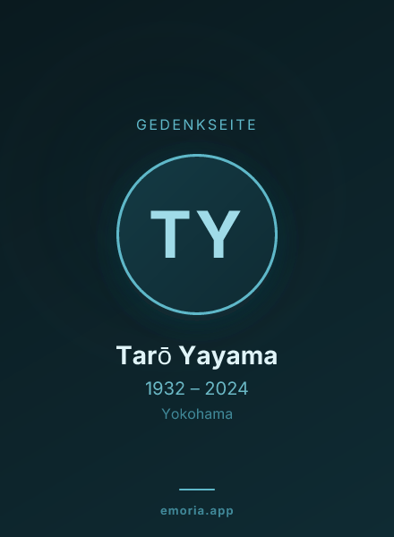 Gedenkportrait von Tarō Yayama