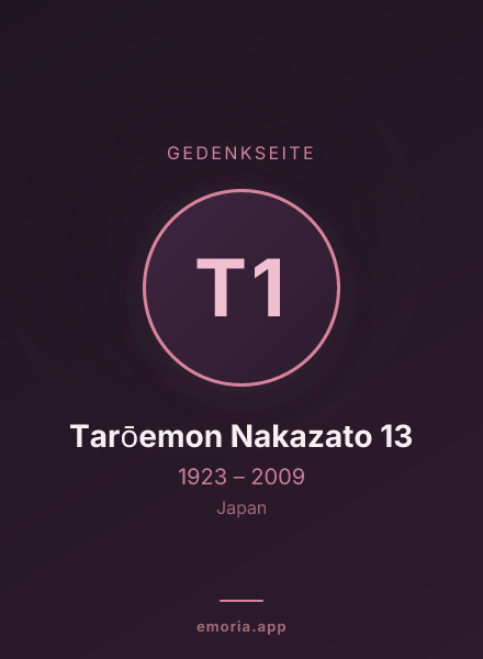 Gedenkportrait von Tarōemon Nakazato 13