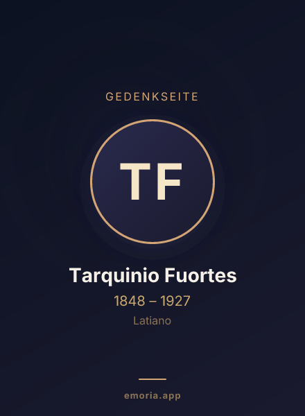Gedenkportrait von Tarquinio Fuortes