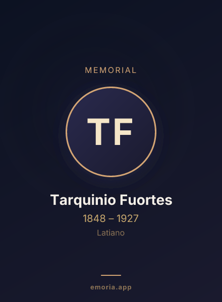 Memorial portrait of Tarquinio Fuortes