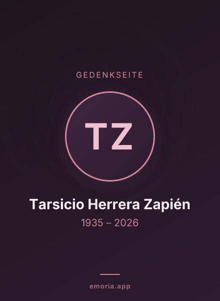 Gedenkportrait von Tarsicio Herrera Zapién