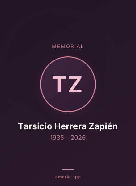 Memorial portrait of Tarsicio Herrera Zapién