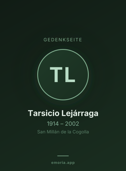 Gedenkportrait von Tarsicio Lejárraga