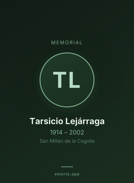 Memorial portrait of Tarsicio Lejárraga