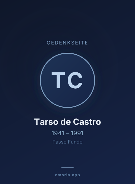 Gedenkportrait von Tarso de Castro