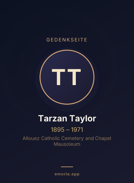Gedenkportrait von Tarzan Taylor