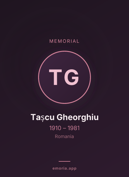Memorial portrait of Tașcu Gheorghiu