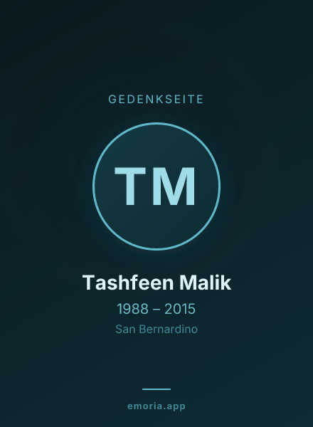 Gedenkportrait von Tashfeen Malik