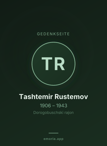 Gedenkportrait von Tashtemir Rustemov