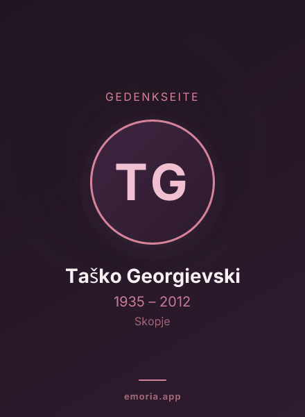 Gedenkportrait von Taško Georgievski