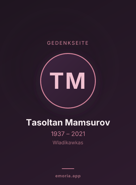 Gedenkportrait von Tasoltan Mamsurov