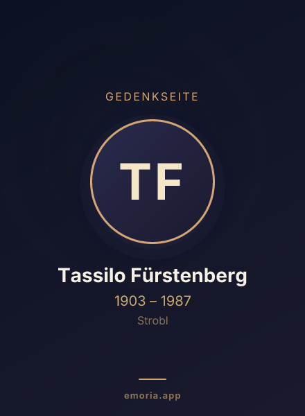 Gedenkportrait von Tassilo Fürstenberg
