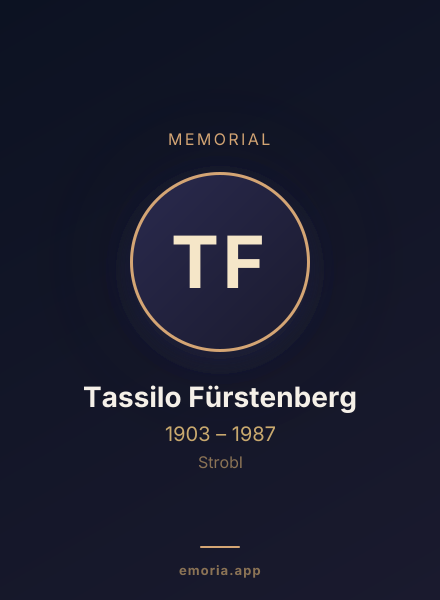 Memorial portrait of Tassilo Fürstenberg