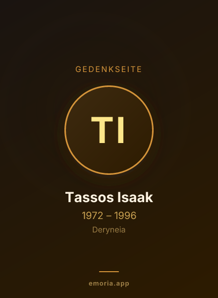 Gedenkportrait von Tassos Isaak
