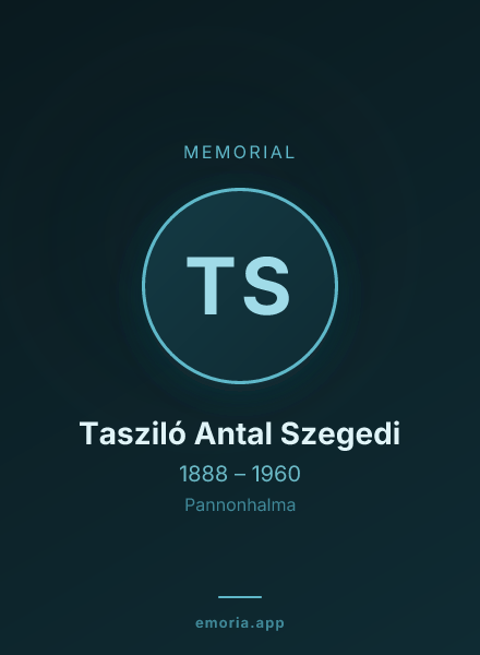 Memorial portrait of Tasziló Antal Szegedi