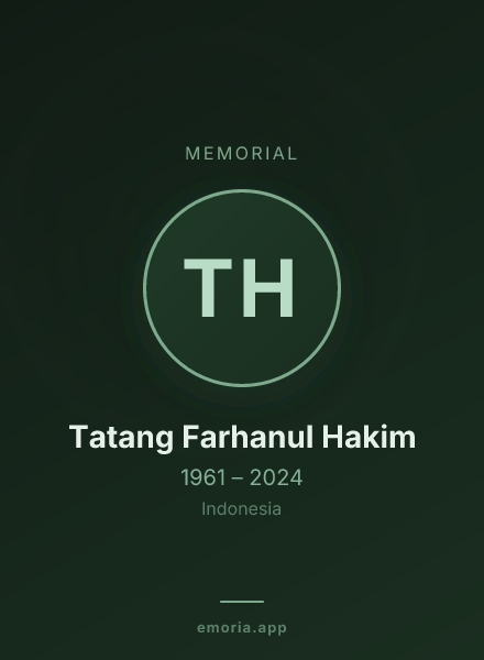 Memorial portrait of Tatang Farhanul Hakim