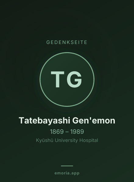 Gedenkportrait von Tatebayashi Gen'emon