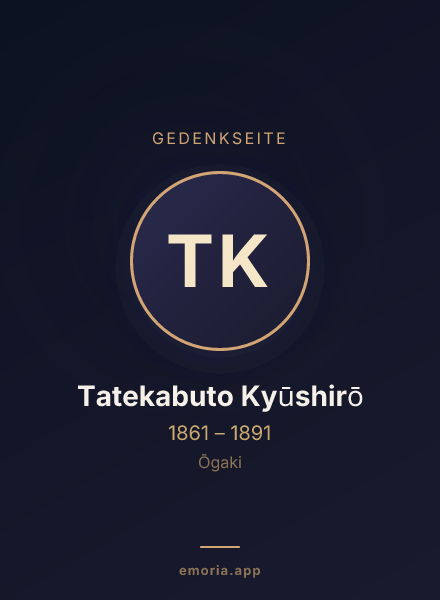Gedenkportrait von Tatekabuto Kyūshirō