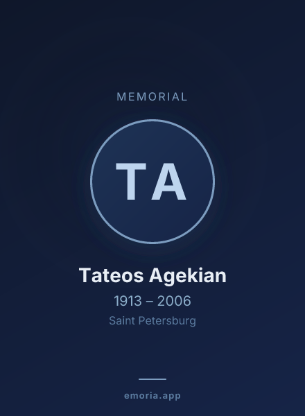 Memorial portrait of Tateos Agekian
