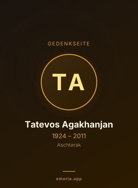 Gedenkportrait von Tatevos Agakhanjan