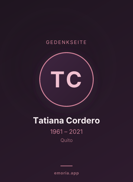 Gedenkportrait von Tatiana Cordero
