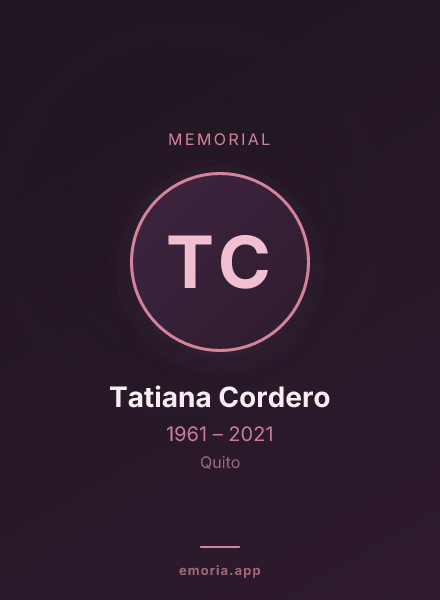 Memorial portrait of Tatiana Cordero