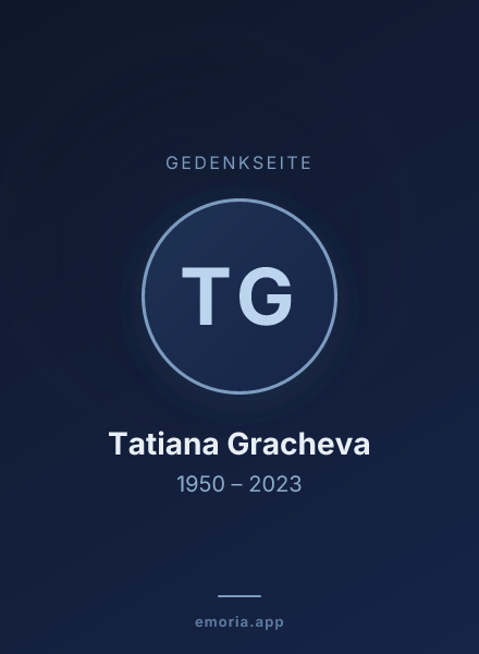 Gedenkportrait von Tatiana Gracheva