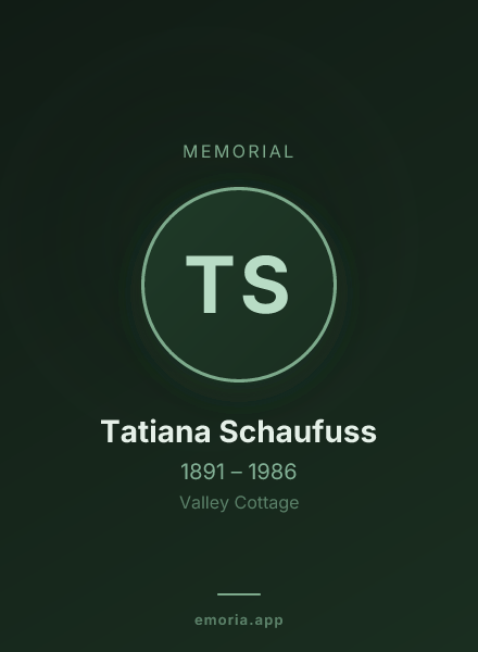 Memorial portrait of Tatiana Schaufuss