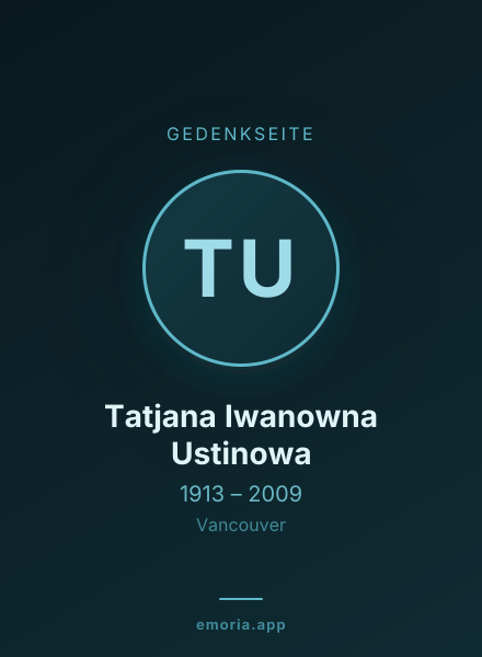 Gedenkportrait von Tatjana Iwanowna Ustinowa