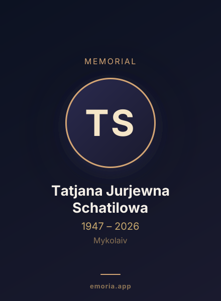 Memorial portrait of Tatjana Jurjewna Schatilowa