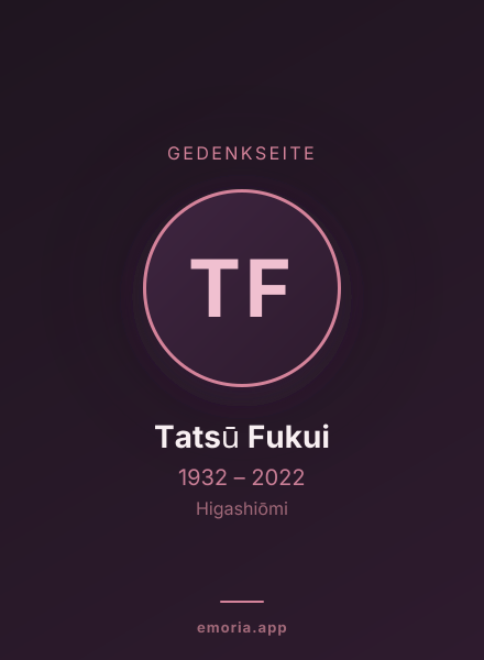Gedenkportrait von Tatsū Fukui