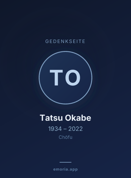 Gedenkportrait von Tatsu Okabe