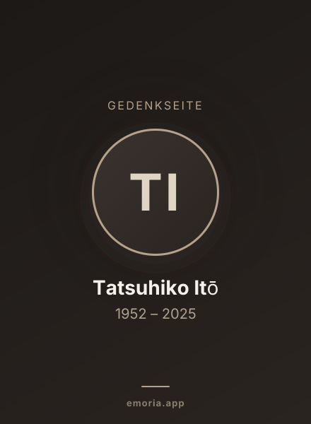 Gedenkportrait von Tatsuhiko Itō