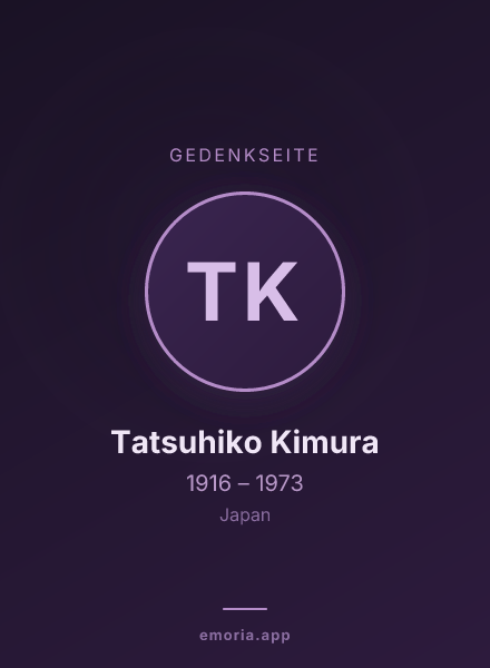 Gedenkportrait von Tatsuhiko Kimura