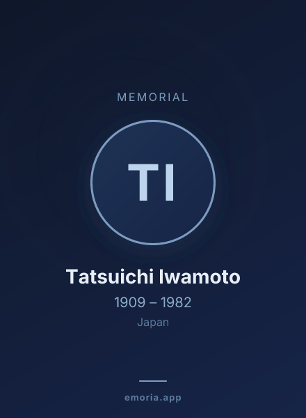Memorial portrait of Tatsuichi Iwamoto
