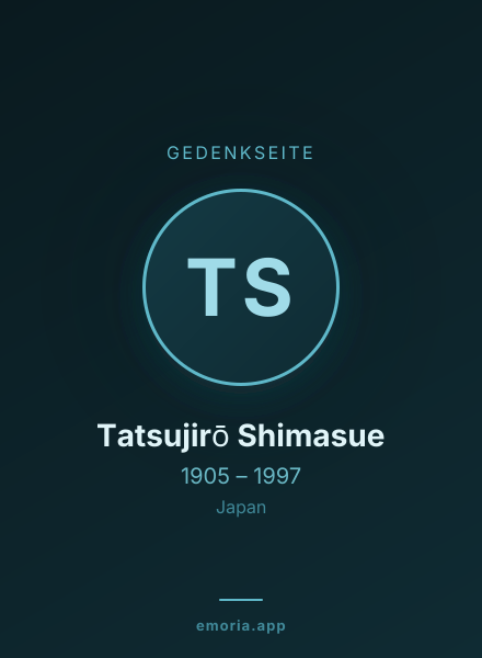 Gedenkportrait von Tatsujirō Shimasue