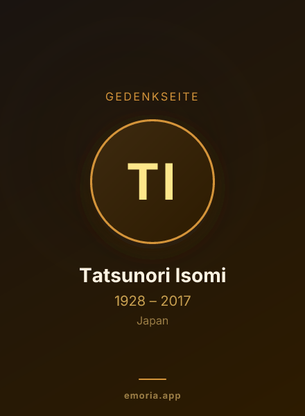 Gedenkportrait von Tatsunori Isomi
