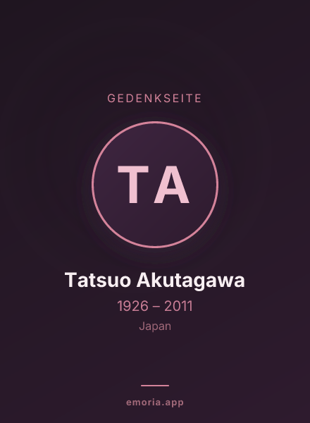 Gedenkportrait von Tatsuo Akutagawa