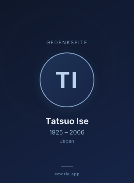Gedenkportrait von Tatsuo Ise