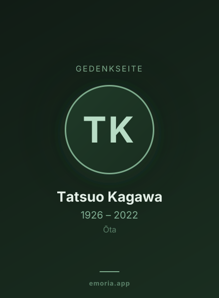 Gedenkportrait von Tatsuo Kagawa