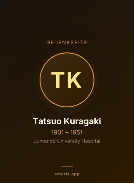 Gedenkportrait von Tatsuo Kuragaki