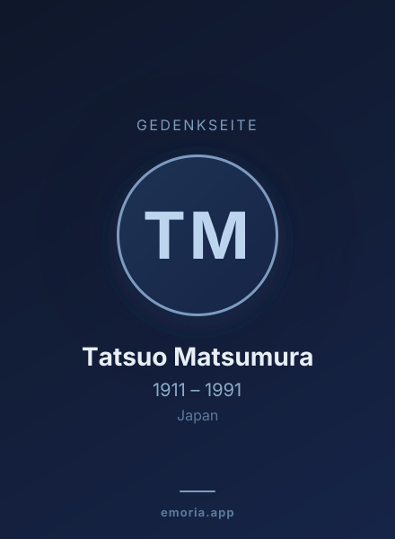 Gedenkportrait von Tatsuo Matsumura
