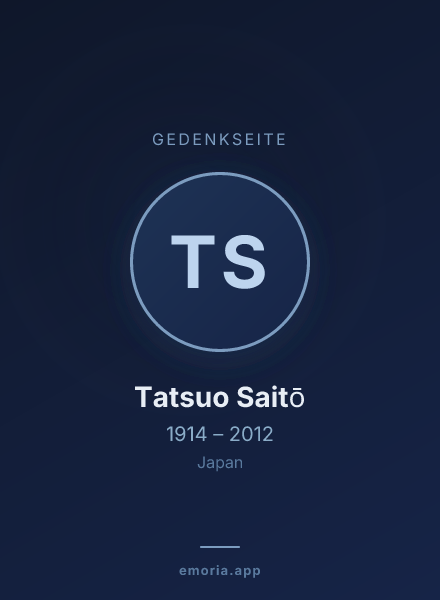 Gedenkportrait von Tatsuo Saitō